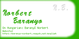 norbert baranyo business card
